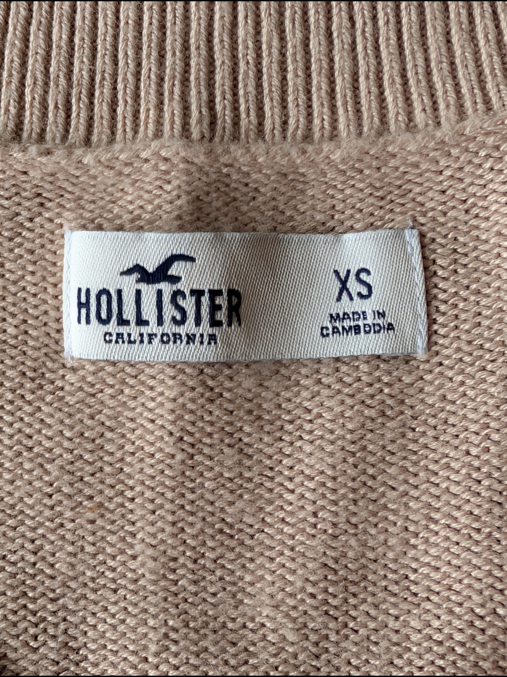 Hollister Blush Ribbed Button Cardigan - Picture 5 of 6